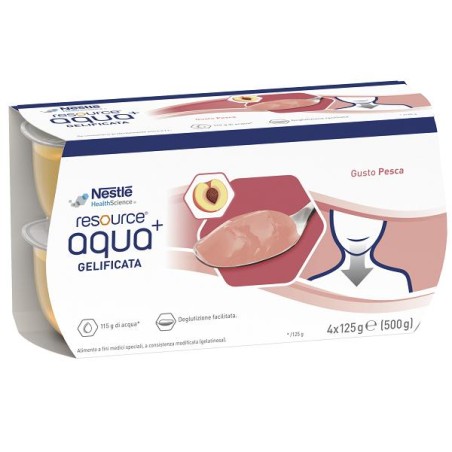 RESOURCE AQUA ACQUA GELIFICATA+PEACH CUP 6 4X125 G