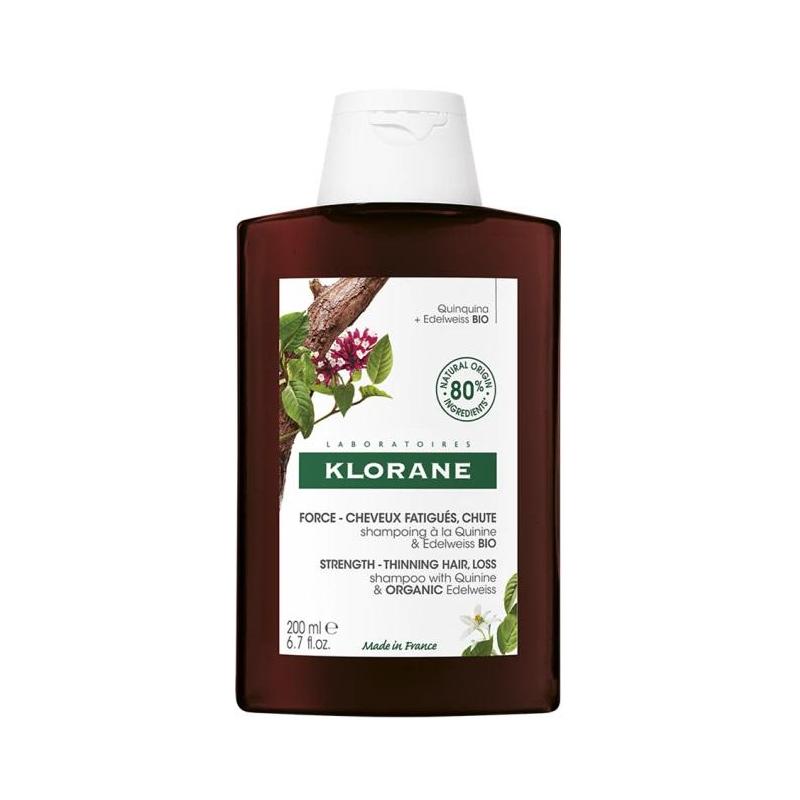Klorane Shampoo Chinina-Stella Alpina Bio Rinforzante e Illuminante 400 ml