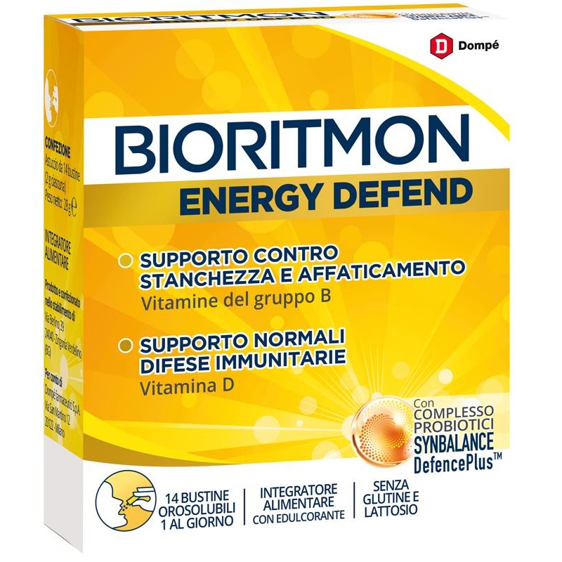 Dompè Bioritmon Energy Defend Integratore Orodispersibile 14 Bustine