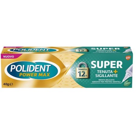 Polident Super Tenuta + Sigillante Menta Delicata Adesivo Protesi Dentale 40 G