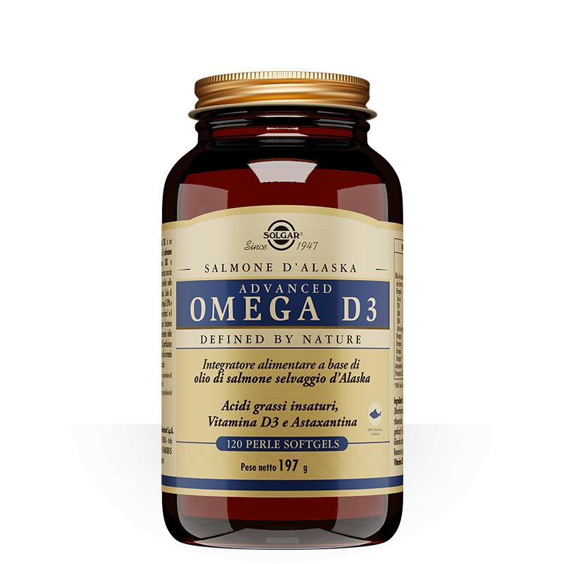 Solgar Advanced Omega D3 Integratore per il Colesterolo 120 Perle Softgels