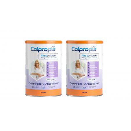 2x Colpropur Lady Phoscollagen Ossa Pelle e Articolazioni 2 x 340 g