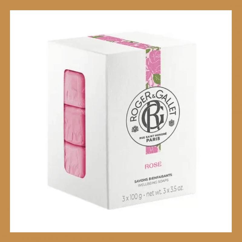 Roger&Gallet Rose box saponette 3 pezzi da 100 g