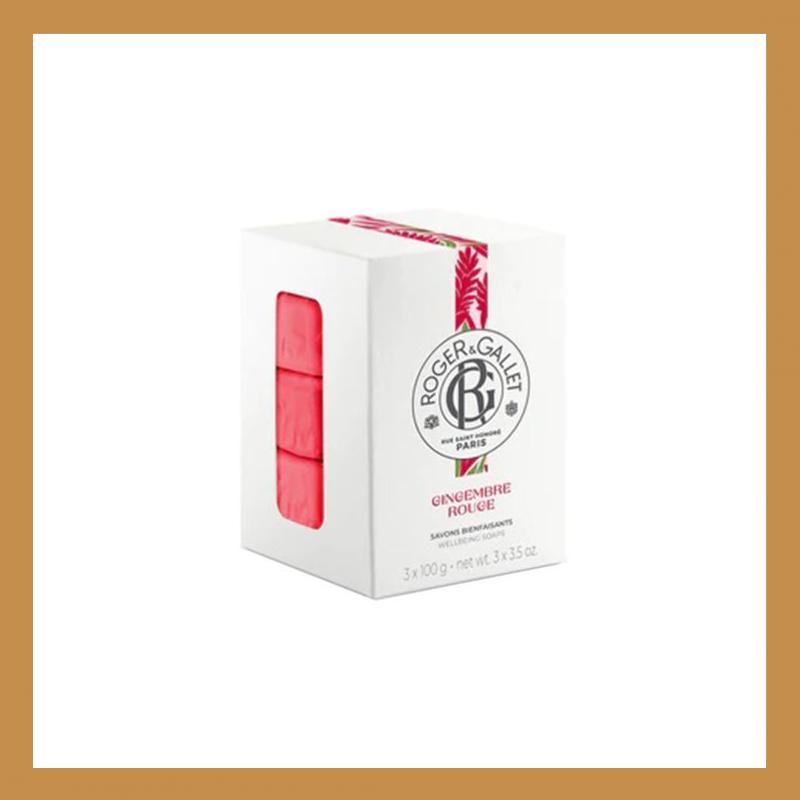 Roger&Gallet Gingembre Rouge box con 3 pezzi da 100 g ciascuno