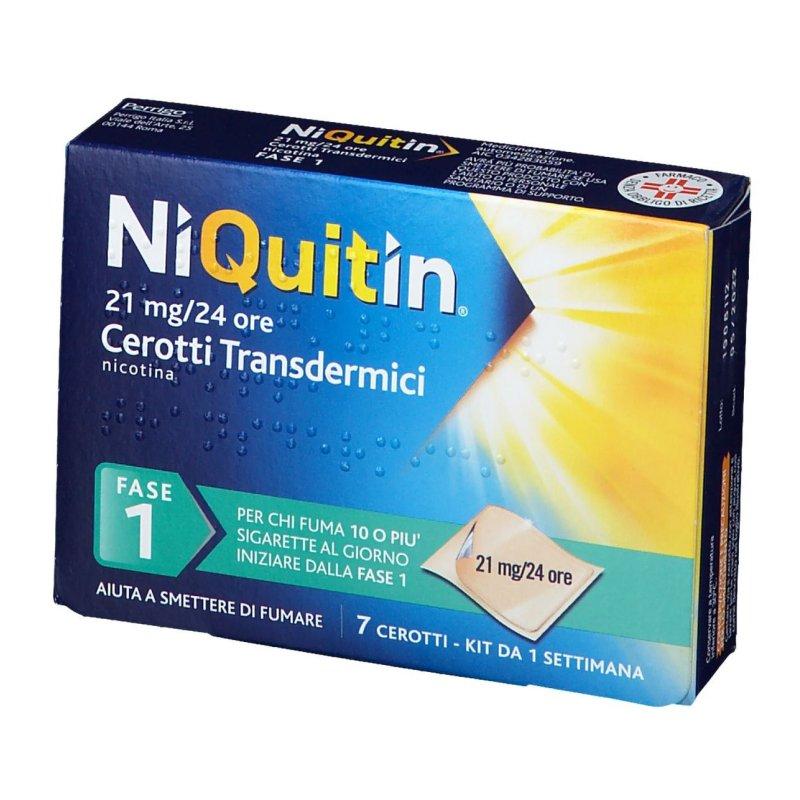 NiQuitin Cerotti Transdermici per Astinenza da Nicotina 7 Cerotti 21MG/24H