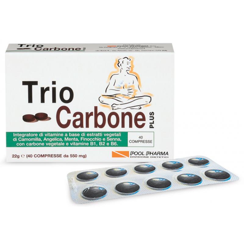 Triocarbone Plus Integratore per il Gonfiore Intestinale 40 Compresse