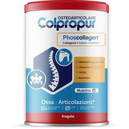 Colpropur Osteoarticolare Integratore al Collagene Gusto Fragola 340 G