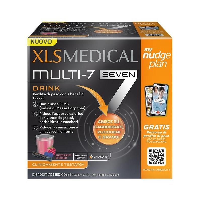 XLS Medical Multi-7 Drink Integratore per dimagrire 60 Bustine