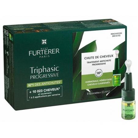 Rene Furterer Triphasic Progressive Trattamento Contro la Caduta 8 Flaconi