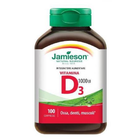 Jamieson Vitamina D3 1000 - Integratore per la Salute di Ossa, Denti e Muscoli - 100 Compresse