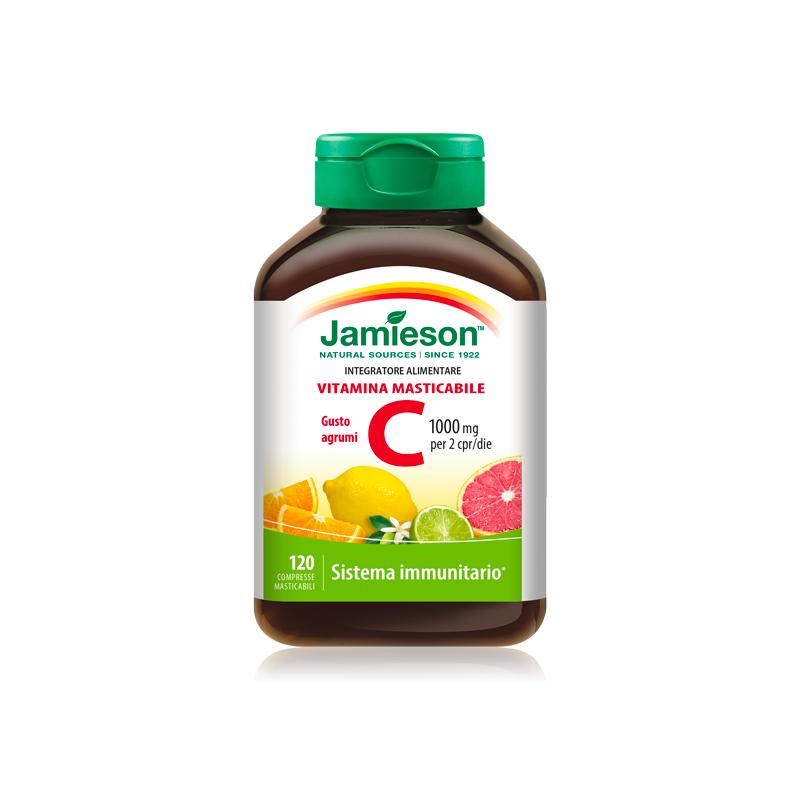 Jamieson Vitamina C 1000 Masticabile Agrumi - Supporto Immunitario - Formato 120 Compresse