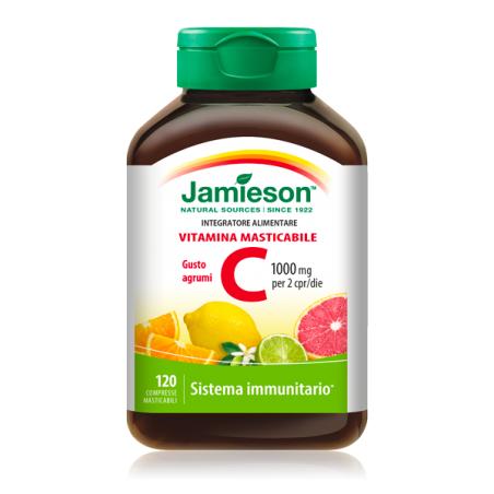 Jamieson Vitamina C 1000 Masticabile Agrumi - Supporto Immunitario - Formato 120 Compresse