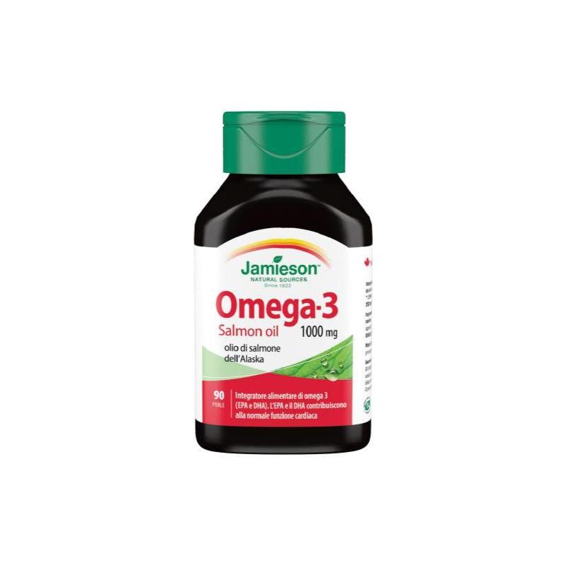 Jamieson Omega-3 Salmon Oil Integratore di Acidi Grassi Essenziali 90 Perle