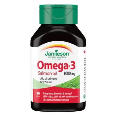 Jamieson Omega-3 Salmon Oil Integratore di Acidi Grassi Essenziali 90 Perle