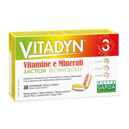 Vitadyn Vitamine e Minerali Integratore Alimentare 30 Compresse Rilascio Differenziato