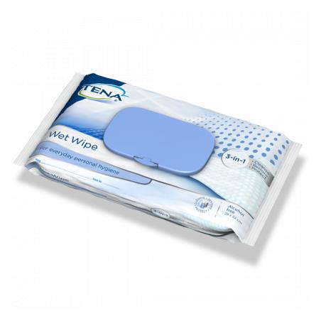 Ausilium Salviette monouso umidificate per il lavaggio del corpo - TENA Wet Wipe - 12 confezioni da 48 salviette