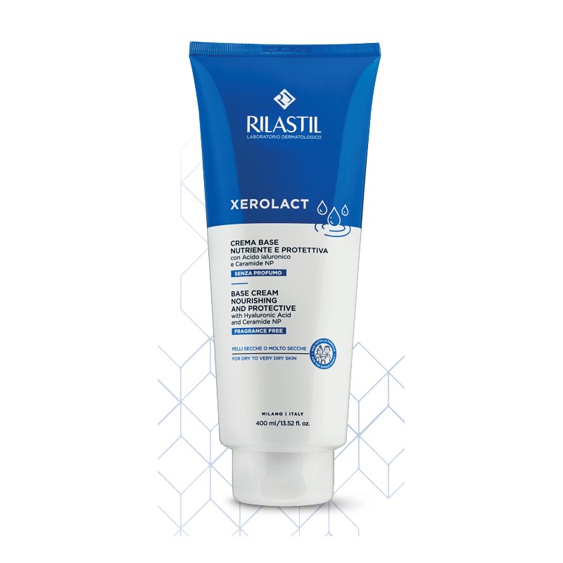 Rilastil Xerolact Crema Base Idratante Intensiva per Pelli Secche e Sensibili 400 ml