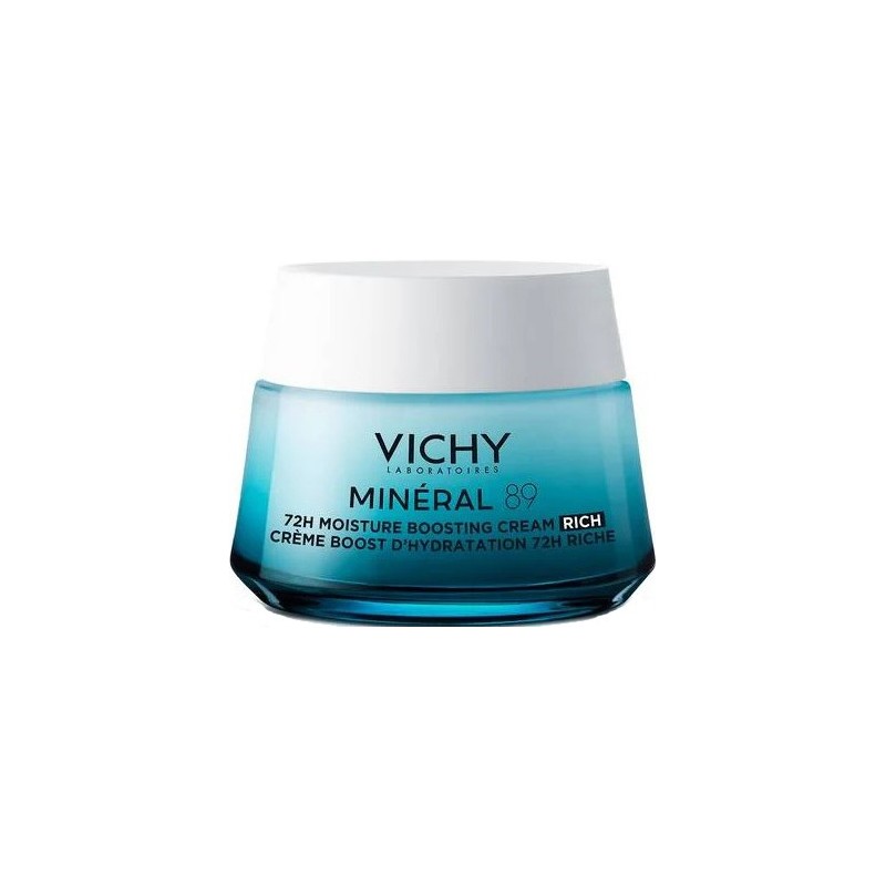 VICHY Mineral 89 Crema Ricca Idratante Viso per una Pelle Radiante 50 ml