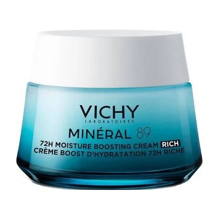 VICHY Mineral 89 Crema Ricca Idratante Viso per una Pelle Radiante 50 ml