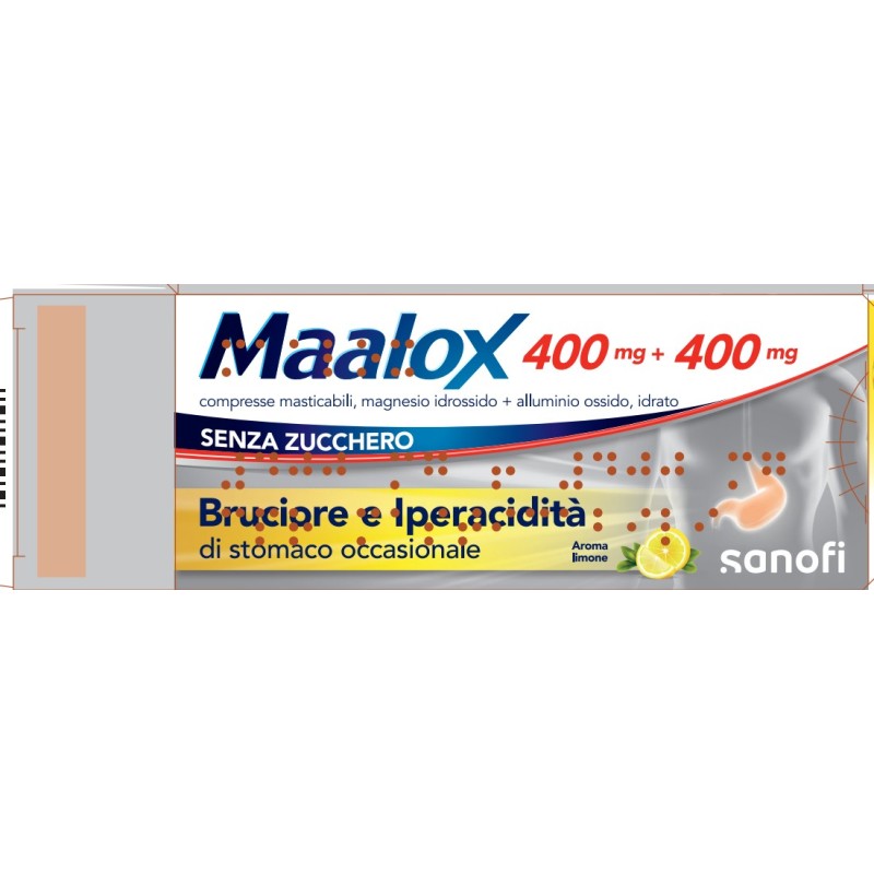 Maalox*s/z 30cpr Limo400+400mg