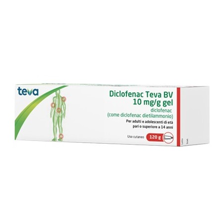 Diclofenac Teva*gel120g 10mg/g