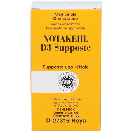 Notakehl D3 10 Supposte 2g Sanum