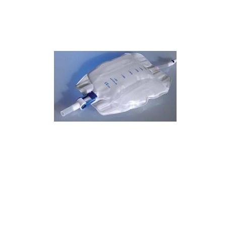 Sacca Raccogli Urina Da Gamba Per Incontinenza In Pvc 750 Ml Tubo Raccordo Diritto 10 Cm+rubinetto Scarico+valvola Antireflusso+