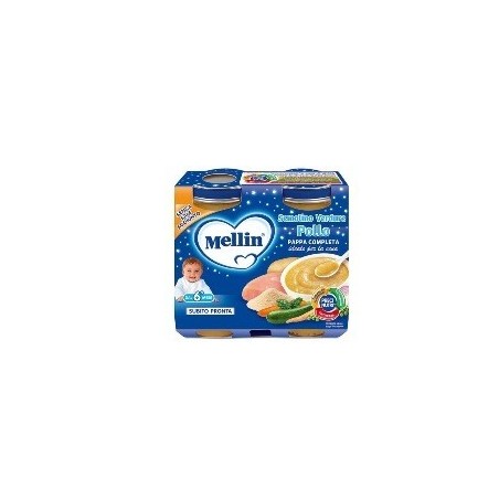 Mellin Baby Cena Completa Pollo Verdure 2 Pezzi 200 G