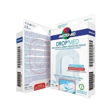 Medicazione Compressa Autoadesiva Dermoattiva Ipoallergenica Aerata Master-aid Drop Med 10x8 5 Pezzi