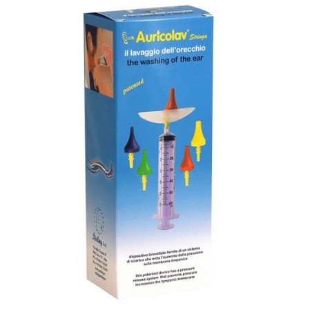 Siringa Auricolav Per Lavaggio Auricolare 1 Siringa + 4 Dispositivi Auricolari