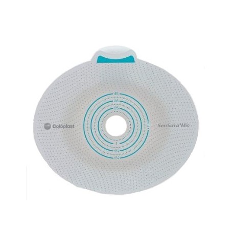 Placca Per Urostomia Colostomia Ileostomia Sensura Mio Click Sistema A Due Pezzi Flangia 70 Mm Foro Ritagliabile 10-65 Mm 5 Pezz