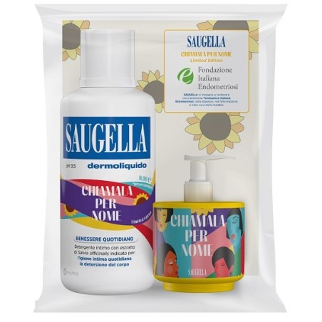 Saugella Bundle Dermoliquido Chiamala Per Nome Endometriosi Ph 3,5 Detergente Intimo Benessere Quotidiano 500ml + 150ml Acti 3 I