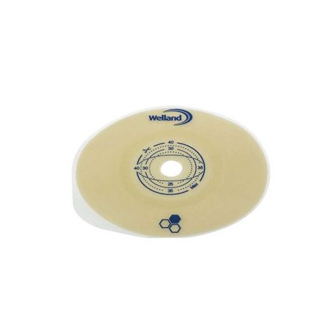 Placca Piana Ritagliabile Aurum2 Uro Per Urostomia Diametro 13-50 Mm Flangia 55 Mm 5 Pezzi