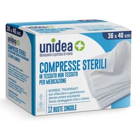 Garza Compressa In Tessuto Non Tessuto  36 X 40 Cm 12 Pezzi