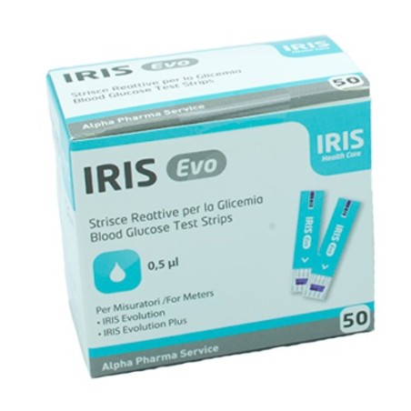 Strisce Misurazione Glicemia Iris Evo 50 Pezzi