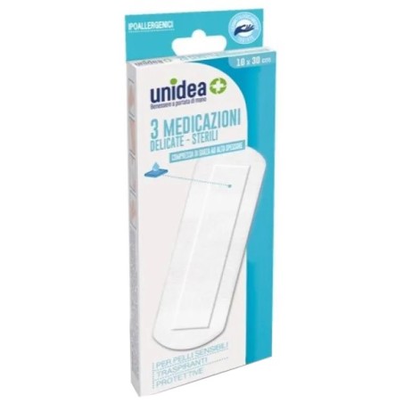 Medicazione Sterile Unidea Tessuto Non Tessuto 10 X 30 Cm 3 Pezzi