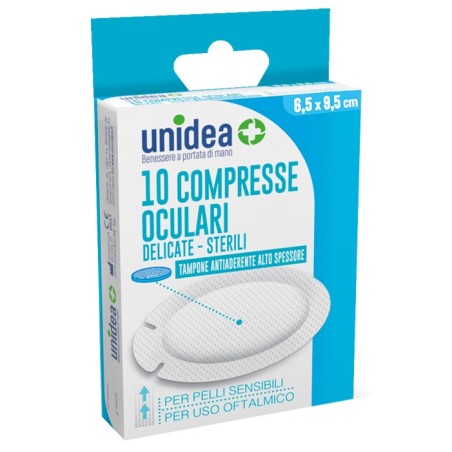 Compressa Di Garza Oculare Unidea 9,5 X 6,5 Cm 10 Pezzi