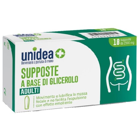 Unidea Supposte Glicerolo 2500mg 18 Pezzi