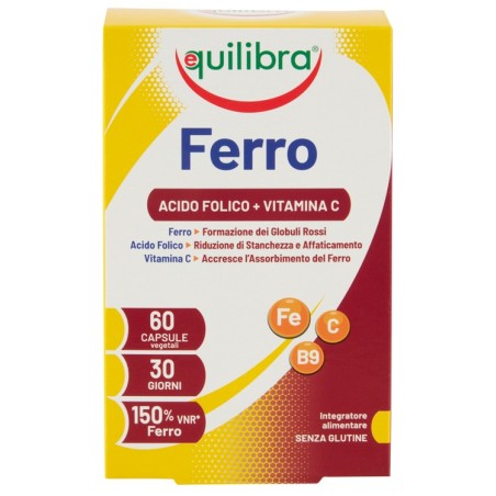 Ferro Con Acido Folico + Vitamina C 60 Capsule