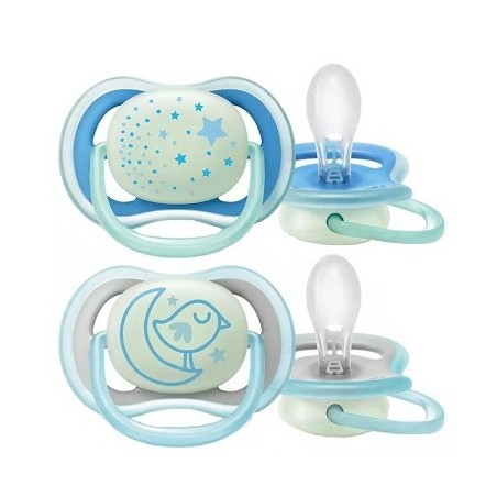 Avent Succhietto Ultra Air Night 6-18m Maschio 2 Pezzi
