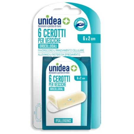 Cerotto Idrocolloidale Medio Unidea Per Vesciche 6x2 Cm 6 Pezzi