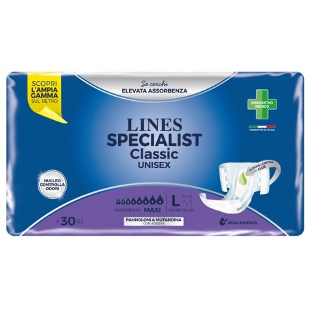 Lines Specialist Classic Pannolone Mutanda Maxi Large 30 Pezzi