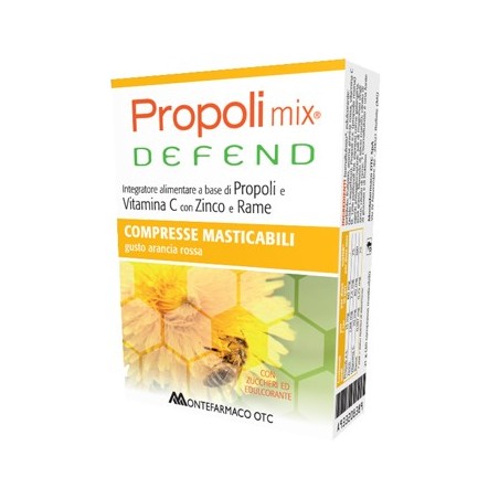 Propoli Mix Defend 30 Compresse Masticabili Gusto Arancia