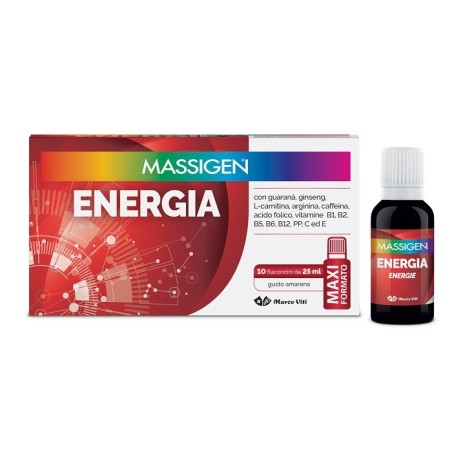 Massigen Energia 10 Flaconi Da 25 Ml