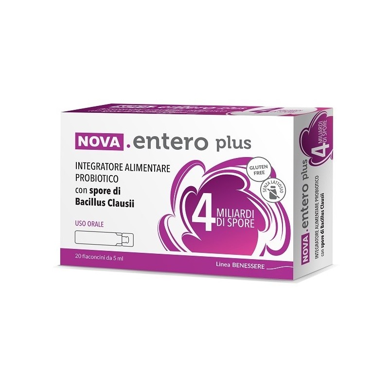 Nova Argentia Nova Entero Plus 4 Miliardi 20 flaconcini 5 Ml Nova Argentia Nova Entero Plus 4 Miliardi 20 flaconcini 5 Ml