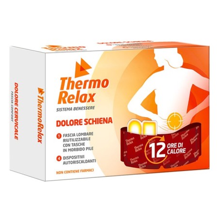 Thermorelax Fascia Lombare Dolore Schiena+4 Dispositivi Autoriscaldanti