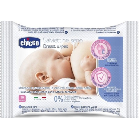 Chicco Salviette Detergenti Per Il Seno 16 Pezzi