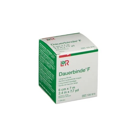 Benda Elastica Dauerbinde F Alta Estensibilita' Compressione Leggera 6x700cm Con Graffette