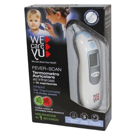 Termometro Auricolare Wecareyu Fever-scan Ad Infrarossi Con 10 Coprisonda