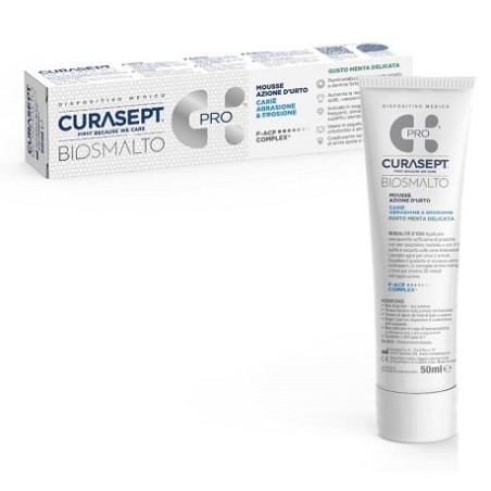 Curasept Biosmalto Mousse Carie Menta 50 Ml